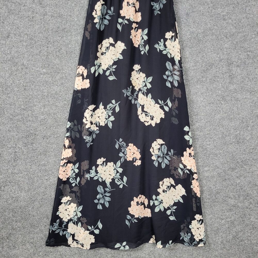 SHOW ME YOUR MUMU Caitlin Blue Floral Ruffle Flounce Chiffon Maxi Dress SIZE XS - Picture 8 of 12